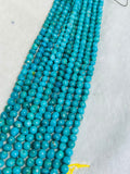 Turquoise nugget shape . Size 5-6 MM genuine Turquoise beads, Length 16" , tumble shape, 5x6 MM size .American Turquoise , small size tumble