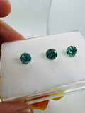 6MM Blue Moissanite faceted Round, pack of 1 pc with GRA certificate.