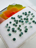 3MM Blue Moissanite faceted round , Pack of 5 PCs, Moissanite faceted stone - clarity VVS1