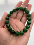 Chrome Diopside 10.70 MM Round bracelet, Very good quality Stretch Bracelet,  length 7.5”, code #1