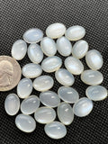 Moonstone Oval 10X14 MM Cabs • Pack of 4Pcs • Natural White Moonstone Cabochons, oval cabs