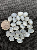 Moonstone Oval 10X14 MM Cabs • Pack of 4Pcs • Natural White Moonstone Cabochons, oval cabs