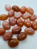 Peach Moonstone 10X14MM oval Cabs, Pack of 4 Pc. Peach Moonstone Oval Cabochon , loose gemstone cabs.