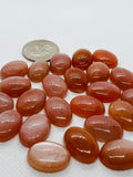 Peach Moonstone 13X18MM oval Cabs, Pack of 1 Pc. Peach Moonstone Oval Cabochon , loose gemstone cabs.