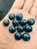 Azurite 12MM cabochon, - Pack of 2 Pcs - AAA Quality -Azurite cabochons -