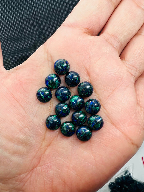 Azurite 8MM cabochon, - Pack of 4 Pcs - AAA Quality -Azurite cabochons -