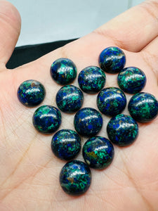 Azurite 10MM cabochon, - Pack of 4 Pcs - AAA Quality -Azurite cabochons -