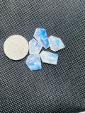 Moonstone Faceted Fancy shape, AAA Quality Moonstone Faceted -size 8X12 approx Pack of 5 Piece, loose cut stone.code#F3