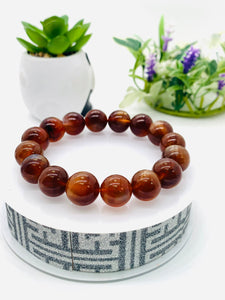 Andesine Bracelet  Code# A19 - Size 13 mm - AAA Quality length 7.5 Inch Origin Tibet - Natural Andesine Round Bracelet