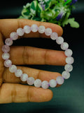 Kunzite Bracelet - 7 mm Size - Code #K1 -  7.5 Inch Length - 5A Quality - Beautiful Purple Color - Natural Kunzite Round Beaded Bracelet