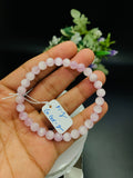 Kunzite Bracelet - 7 mm Size - Code #K3 - 7.5 Inch Length - 5A Quality - Beautiful Purple Color - Natural Kunzite Round Beaded Bracelet