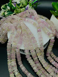 Kunzite Roundel Beads - 8 mm Size - Length 40cm - 5A Grade - Natural Kunzite Rondelle Beads - Purple Color origin brazil
