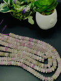 Kunzite Roundel Beads - 9/10 mm Size - Length 40cm - 5A Grade - Natural Kunzite Rondelle Beads - Purple Color origin brazil