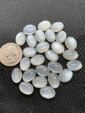 Moonstone Oval 10X14 MM Cabs • Pack of 4Pcs • Natural White Moonstone Cabochons, oval cabs