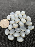 Moonstone Oval 10X14 MM Cabs • Pack of 4Pcs • Natural White Moonstone Cabochons, oval cabs