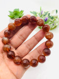 Andesine Bracelet Code# A18 - Size 12.50 mm - AAA Quality length 7.5 Inch Origin Tibet - Natural Andesine Round Bracelet