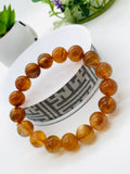 Andesine Bracelet  Code# A16 - Size 12 mm - AAA Quality length 7.5 Inch Origin Tibet - Natural Andesine Round Bracelet