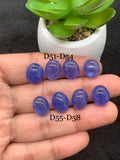 Tanzanite  Cabochon - Code # D51 to D58 - AAA Quality - Natural Tanzanite Cabochon - Tanzanite Loose Stone - Tanzanite Cabs