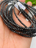 Black Diamond Faceted Beads - Size 2.5 -3.5 mm - AAA Quality - 33 Cts Strand-  Approx Length 16 Inch - Natural Diamond Beads