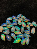 Ethiopian Opal Pear Cabochon 6x11 mm Size - Code # D2 - Pack of 5 Pieces - AAA+ Quality - Opal Cabochon - Ethiopian Opal Cabochon