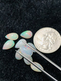 Ethiopian Opal Pear Cabochon 7x11 mm Size - Code # D8 - Pack of 2 Pieces AA Quality - Opal Cabochon - Ethiopian Opal Cabochon