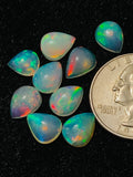 Ethiopian Opal Pear Cabochon 8x10 mm Size - Code # D18 - Pack of 1 Piece AAA+ Quality - Opal Cabochon - Ethiopian Opal Cabochon