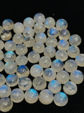 Moonstone Round Cabochon 6 mm - Pack of 6 Pcs- Blue Moonstone - Rainbow Moonstone Cabs - Flat Back Cabs