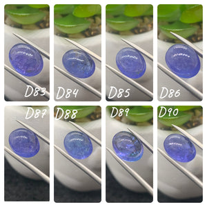 Tanzanite  Cabochon - Code # D83 to D90 - AAA Quality - Natural Tanzanite Cabochon - Tanzanite Loose Stone - Tanzanite Cabs