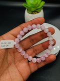 Kunzite Bracelet - 8 mm Size - Code #A9 - 7.5 Inch Length - 4A Quality - Beautiful Purple Color - Natural Kunzite Round Beaded Bracelet