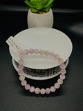 Kunzite Bracelet - 7 mm Size - Code #A10 - 7.5 Inch Length - 4A Quality - Beautiful Purple Color - Natural Kunzite Round Beaded Bracelet