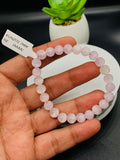 Kunzite Bracelet - 7 mm Size - Code #A10 -  7.5 Inch Length - 4A Quality - Beautiful Purple Color - Natural Kunzite Round Beaded Bracelet