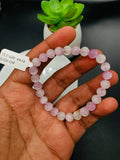 Kunzite Bracelet - 7 mm Size - Code #A14 -  7.5 Inch Length - 4A Quality - Beautiful Purple Color - Natural Kunzite Round Beaded Bracelet