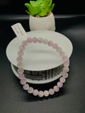Kunzite Bracelet - 7mm Size - Code #A16 -  7.5 Inch Length - 4A Quality - Beautiful Purple Color - Natural Kunzite Round Beaded Bracelet