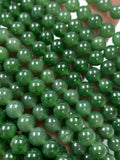 Jade Round Beads - 6 mm Size - AAA Quality - 40 cm Length - Natural Nerphrite Jade Beads - Origin Russia