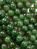 Jade Round Beads - 8 mm Size - AAA Quality - 40 cm Length - Natural Nerphrite Jade Beads - Origin Russia