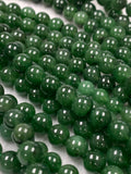 Jade Round Beads - 8 mm Size - AAA Quality - 40 cm Length - Natural Nerphrite Jade Beads - Origin Russia