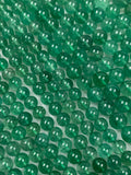Strawberry Quartz Round Beads - 6/8/10 mm Size - Length 40 cm - Medium Green Color - Natural Strawberry Quartz Beads