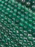 Strawberry Quartz Round Beads - 6/8/12 mm Size - Length 40 cm - Medium Green Color - Natural Strawberry Quartz Beads