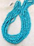 Sleeping Beauty Turquoise Nugget Beads - Size 5-6 MM - length 40 cm - Natural Turquoise Freeform Beads- AAAA Quality