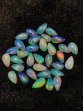 Ethiopian Opal Pear Cabochon 6x11 mm Size - Code # D2 - Pack of 5 Pieces - AAA+ Quality - Opal Cabochon - Ethiopian Opal Cabochon