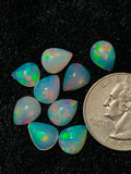 Ethiopian Opal Pear Cabochon 8x10 mm Size - Code # D18 - Pack of 1 Piece AAA+ Quality - Opal Cabochon - Ethiopian Opal Cabochon