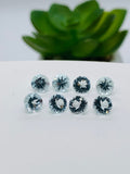 Aquamarine Round Faceted 5 mm Size  - Pack of 2 Piece - AAA Quality -  Medium Blue Color-  Natural Aquamarine Stone