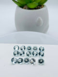 Aquamarine Round Faceted 6 mm Size  - Pack of 1 Piece - AAA Quality -  Medium Blue Color-  Natural Aquamarine Stone