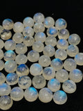 Moonstone Round Cabochon 7 mm Size - Pack of 6 Pcs - Blue Moonstone , Rainbow Moonstone top Quality - Bue fire moonstone - origin India