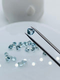 Aquamarine Heart Shape Faceted 5 mm Size  - Pack of 2 Piece - AAA Quality -  Medium Blue Color -  Natural Aquamarine Stone