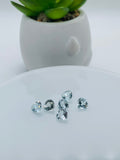 Aquamarine Heart Shape Faceted 6 mm Size - Pack of 2 Piece - AAA Quality - Medium Blue Color - Natural Aquamarine Stone