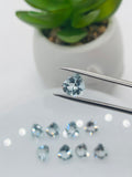 Aquamarine Heart Shape Faceted 7 mm Size  - Pack of 1 Piece - AAA Quality -  Medium Blue Color -  Natural Aquamarine Stone