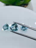 Aquamarine Heart Shape Faceted 8 mm Size - Pack of 1 Piece - AAAA Quality - Dark Blue Color - Natural Aquamarine Stone