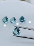 Aquamarine Heart Shape Faceted 8 mm Size  - Pack of 1 Piece - AAAA Quality -  Dark Blue Color -  Natural Aquamarine Stone