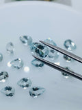 Aquamarine Pear Faceted 5x7-8 mm Size - Pack of 4 Piece - AAA Quality - Medium Blue Color - Natural Aquamarine Stone